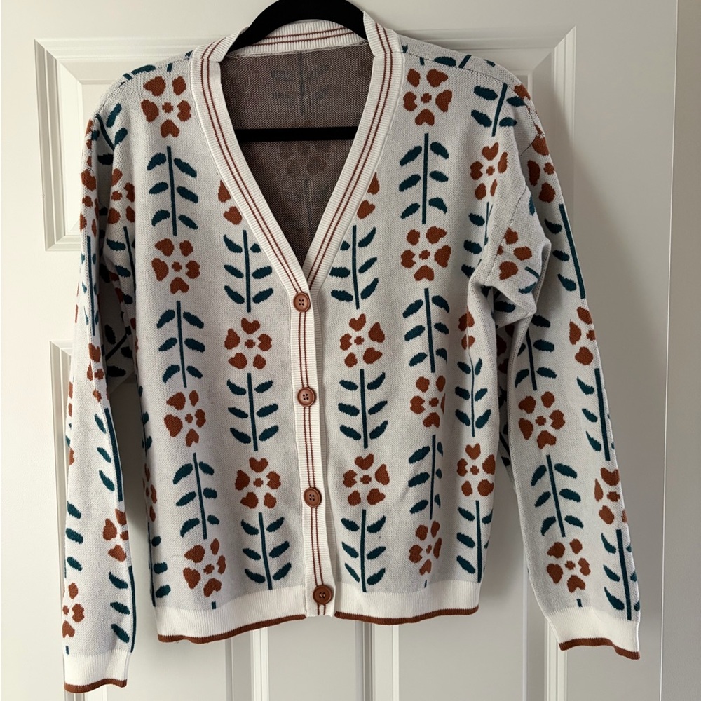 Floral Patterned Women's Sweater